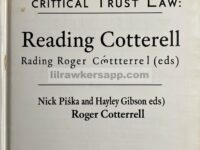 Nick Piška dan Hayley Gibson (eds) , Hukum Kepercayaan Kritis: Membaca Roger Cotterrell , Coventry , Counterpress, 2024 , 242 hlm, pb £18.00